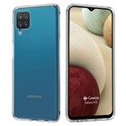 CaseUp Samsung Galaxy A12 Kılıf İnce Şeffaf Silikon Beyaz